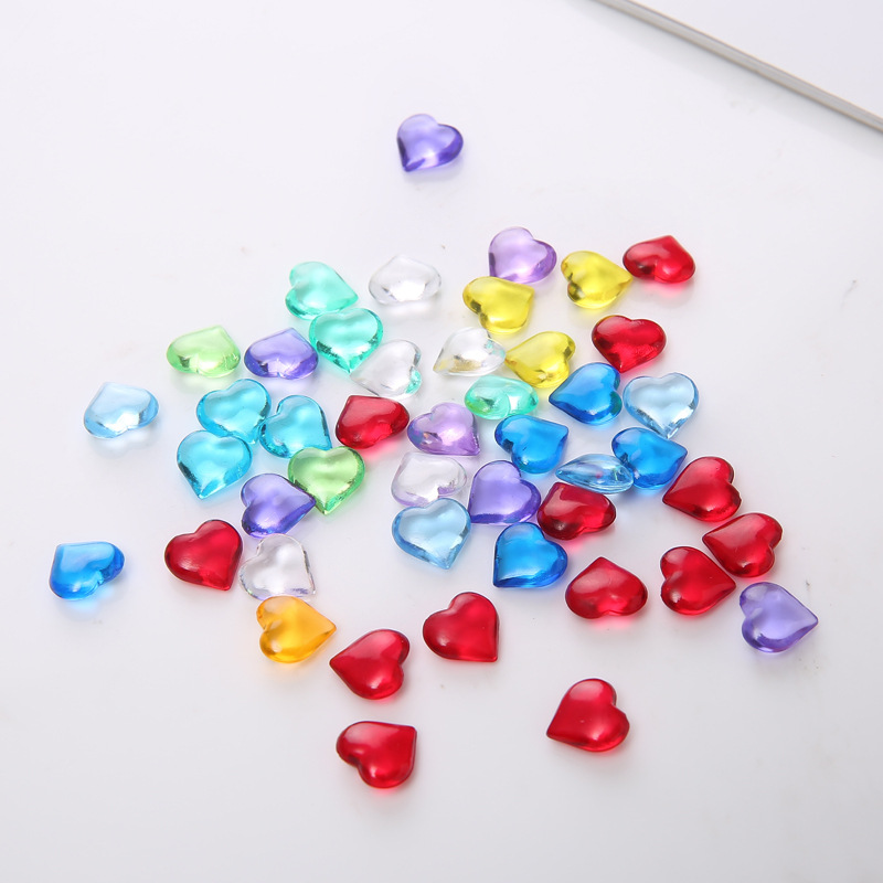 Board Game Hegemony - 100PCS 10*4mm Heart Shape Acrylic Transparent