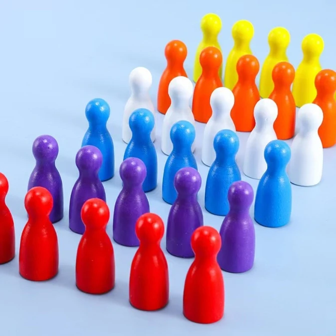 100 Pcs Colorful Wooden Chess  - Board Game Hegemony 评论和价格