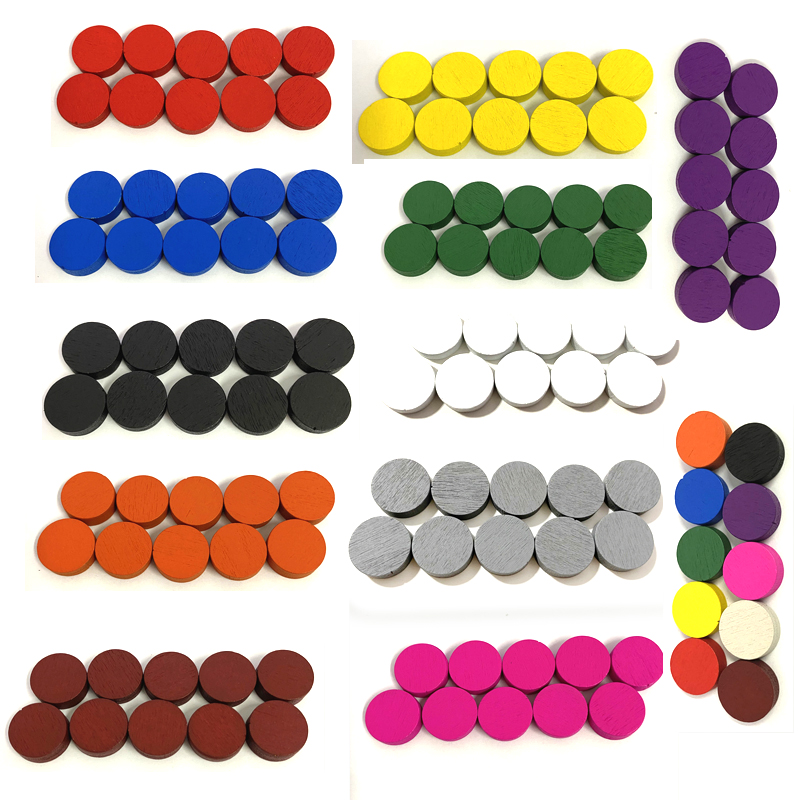 50pieces 15*5MM 11 Colors Wood - Board Game Hegemony 评论和价格