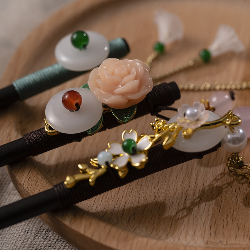 1Pc Wooden Hairpin Headdress f - Board Game Go 评论和价格