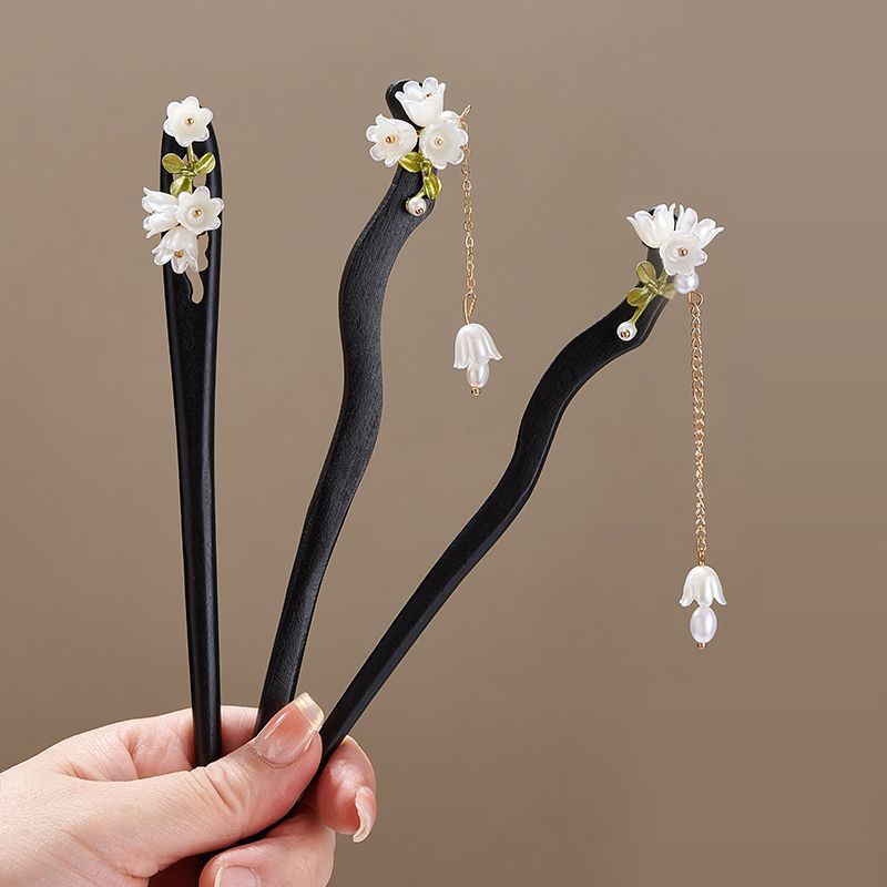 Wooden Flower Hairpin Vintage  - Board Game Go 评论和价格