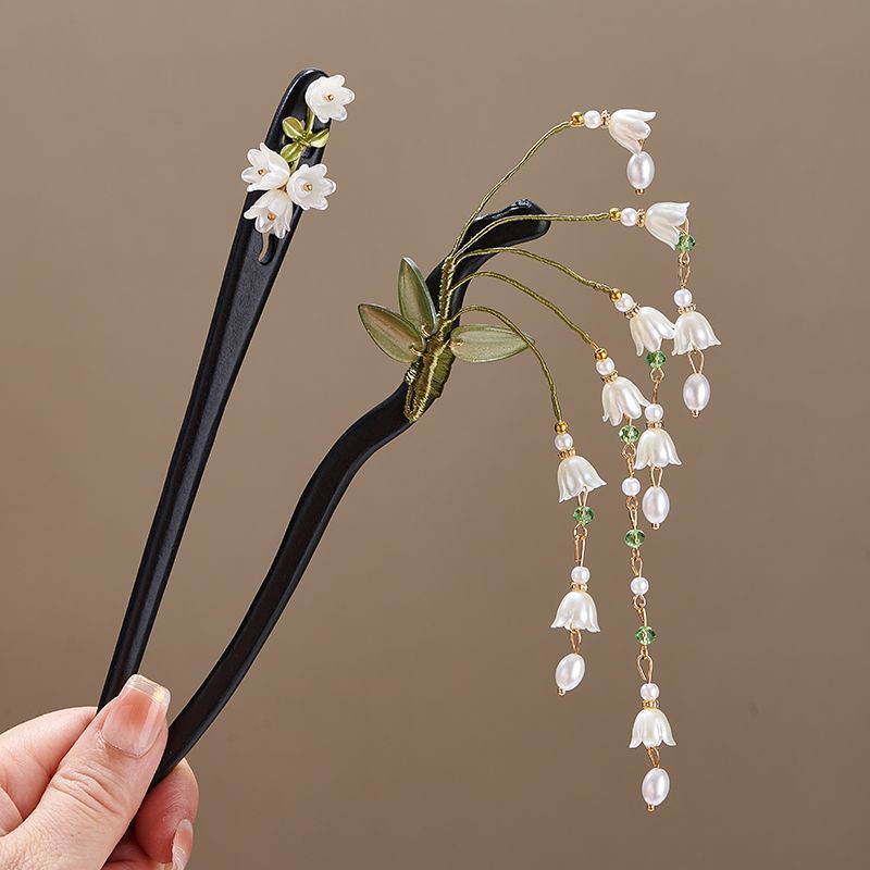 Wooden Flower Hairpin Vintage  - Board Game Go 评论和价格
