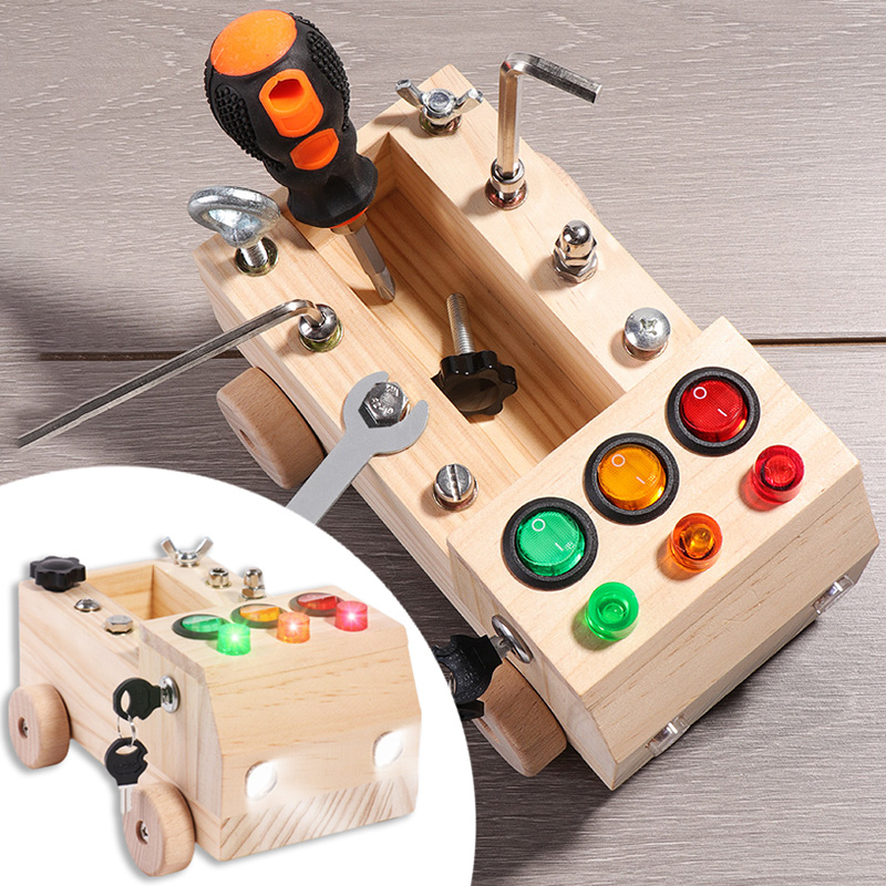 Wooden Montessori Busy Board S - Board Game Review 评论和价格