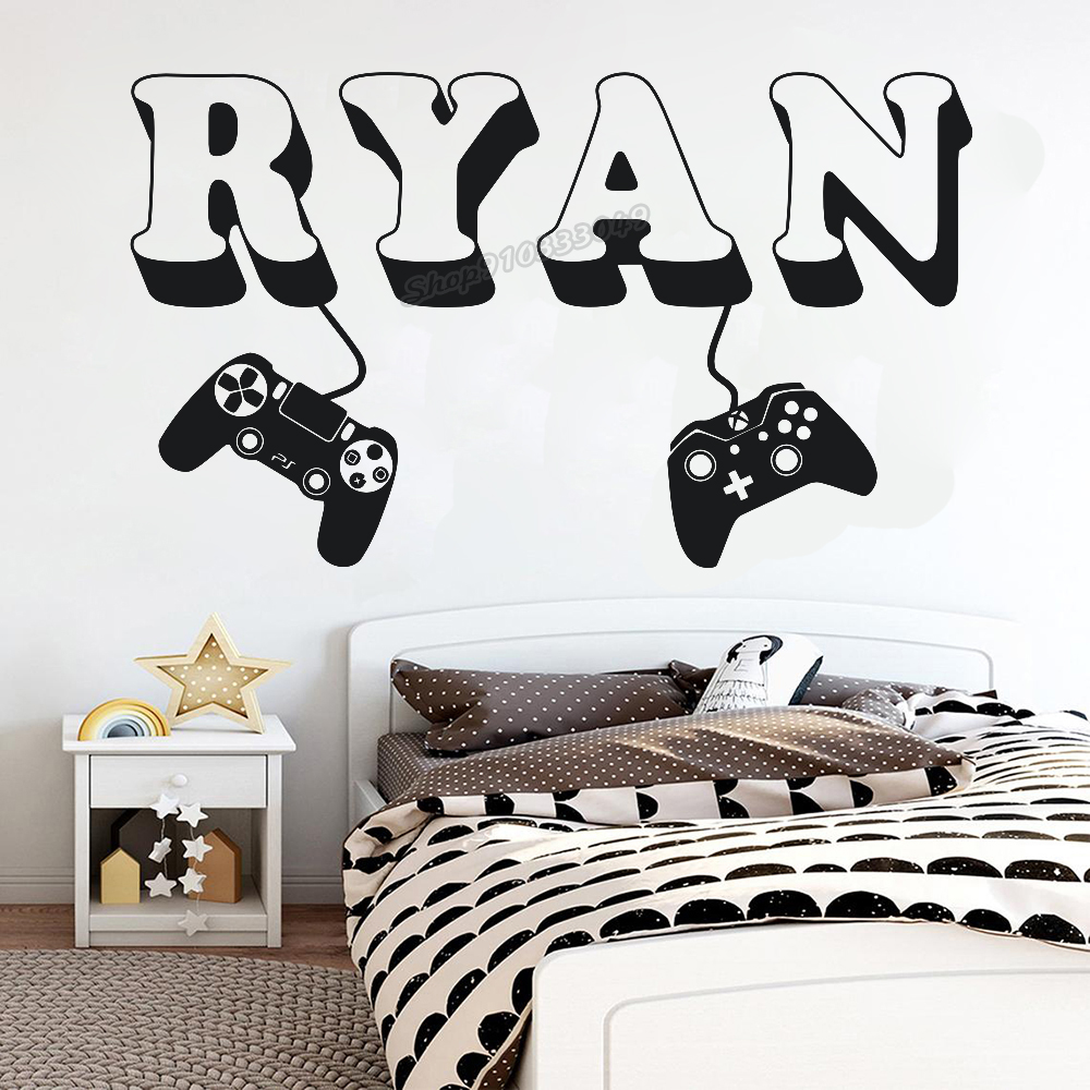 Gamer wall Sticker Custom Name - Board Game Room 评论和价格